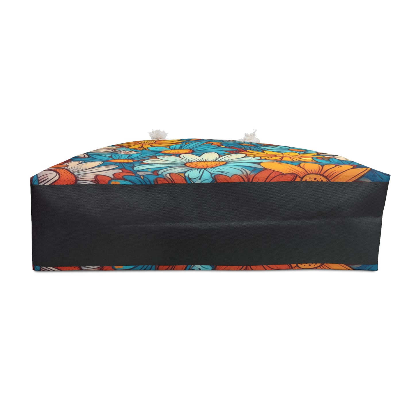 Floral Daisies Weekender Bag — Bright Blue & Yellow Travel Tote