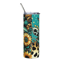 Load image into Gallery viewer, Sunflowers & Teal Tumbler