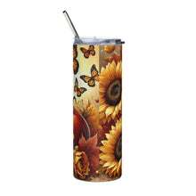 Load image into Gallery viewer, Sunflowers & Pumpkins Tumbler