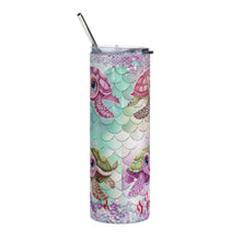 Load image into Gallery viewer, Sea Turtle Glitter Tumbler