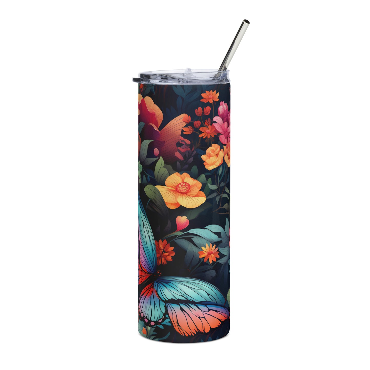 Butterfly Floral Tumbler