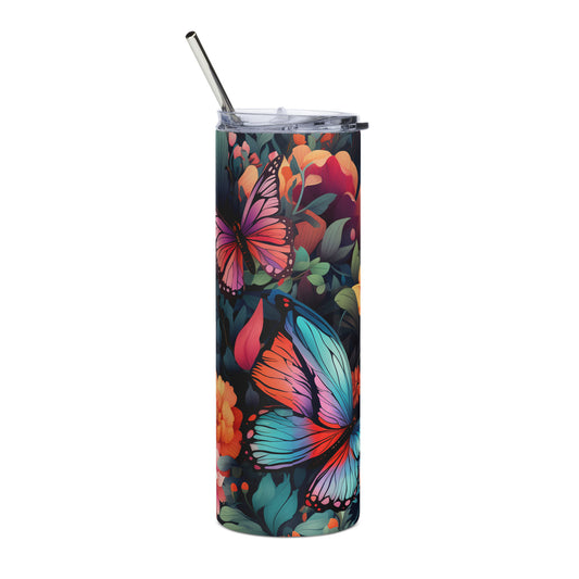 Butterfly Floral Tumbler