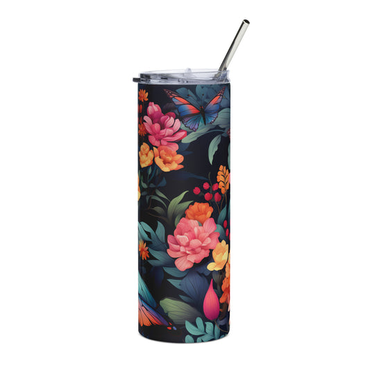 Butterfly Floral Tumbler