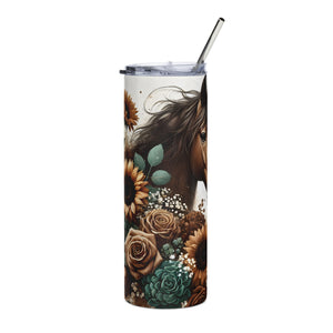Horse Sunflower Tumbler