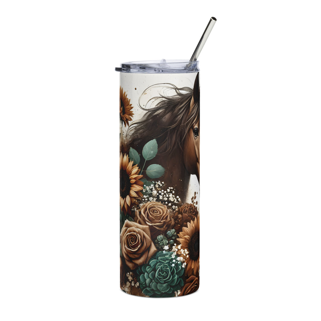 Horse Sunflower Tumbler