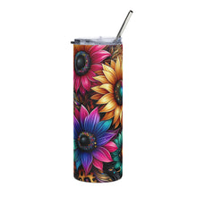 Load image into Gallery viewer, Glitter Sunflower Tumbler
