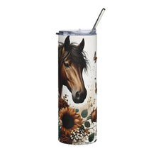 Load image into Gallery viewer, Horse Sunflower Tumbler
