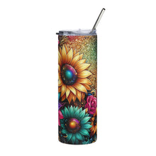 Load image into Gallery viewer, Glitter Sunflower Tumbler
