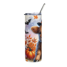 Load image into Gallery viewer, Halloween Highland Cow Tumbler
