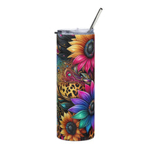 Load image into Gallery viewer, Glitter Sunflower Tumbler
